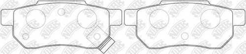 NIBK (PN8206) Колодки тормозные HONDA Accord (03-),Сivic (06-) задние (4шт.) NIBK