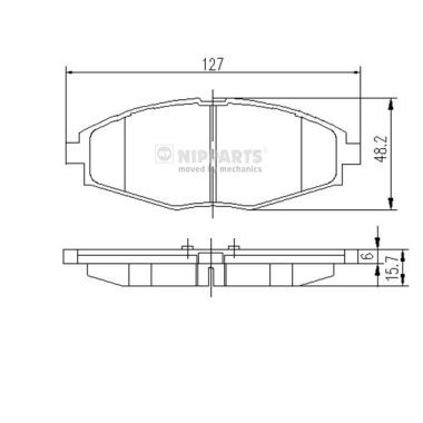 NIPPARTS (J3600909) Колодки тормозные DAEWOO LANOS/MATIZ SOHC передние