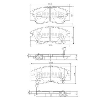 NIPPARTS (J3605027) Колодки тормозные MITSUBISHI L200/L300/PAJERO 83-96 передние