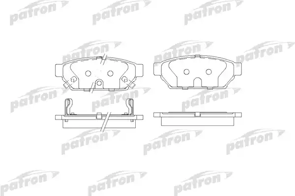 PATRON (PBP1013) Колодки тормозные дисковые задн MITSUBISHI: CARISMA 95-06, CARISMA седан 96-06, COLT IV 92-96, LANCER V 92-, LANCER V Station Wagon 92-03, PROTON: AEROBACK хечбэк 91-96, PE