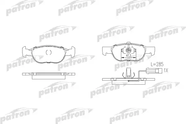 PATRON (PBP1040) Колодки тормозные дисковые