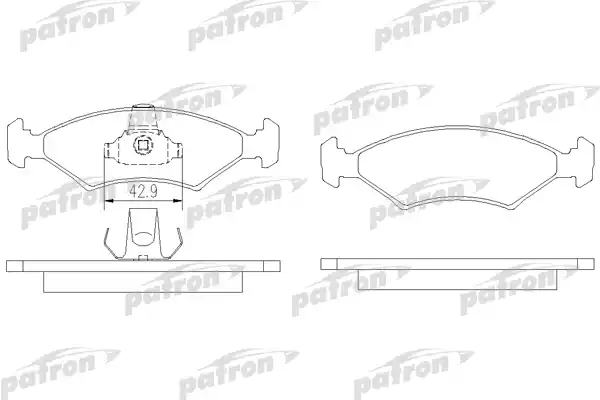 PATRON (PBP1081) Колодки тормозные дисковые передн FORD: FIESTA III 89-95, FIESTA IV 95-02, FIESTA фургон 96-, FIESTA фургон 98-, PUMA 97-