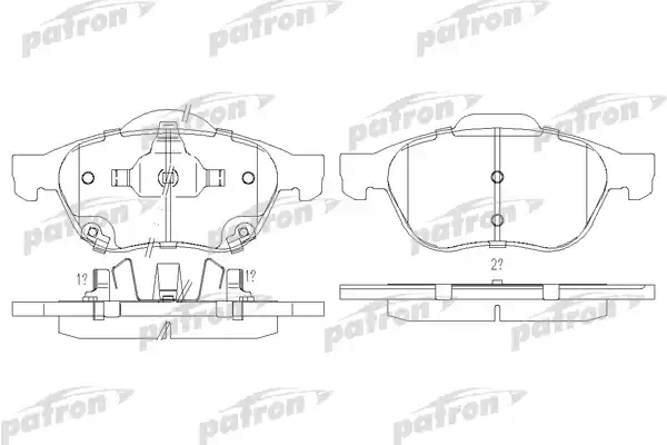 PATRON (PBP1447) Колодки тормозные дисковые передн TOYOTA: AVENSIS 99-03, AVENSIS Liftback 99-03, AVENSIS Station Wagon 97-03