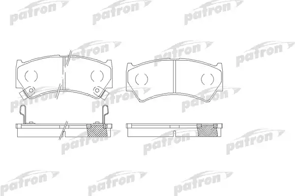 PATRON (PBP1551) Колодки тормозные дисковые передн SUZUKI: BALENO 95-02, BALENO хечбэк 95-02, BALENO универсал 96-02