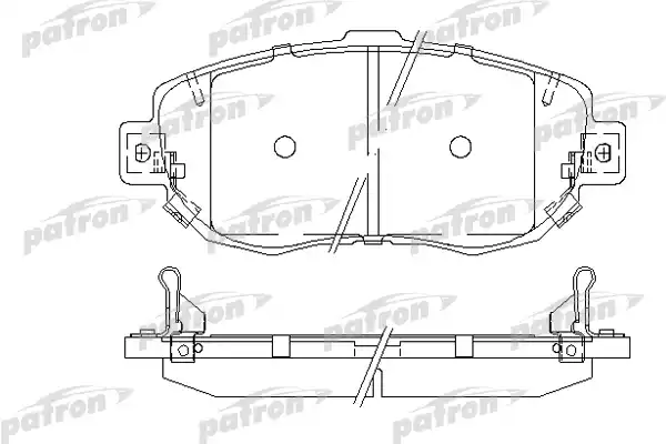 PATRON (PBP1564) Колодки тормозные дисковые передн LEXUS: GS 05-, GS 93-97, GS 97-05, IS 99-, IS SportCross 01-, SC 01-, TOYOTA: ALTEZZA 99-, ALTEZZA GITA 01-, ARISTO 90-04, CROWN седан 91
