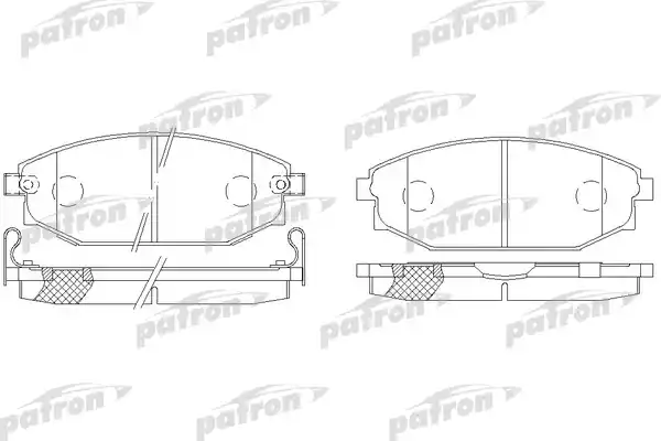 PATRON (PBP1671) Колодки тормозные дисковые передн HYUNDAI: GALLOPER II 98-, MITSUBISHI: GALLOPER 99-