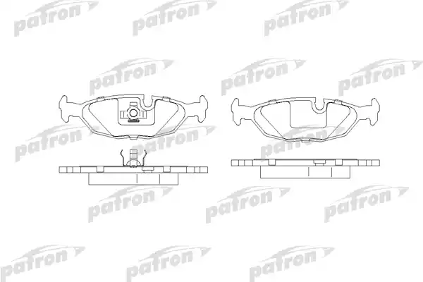 PATRON (PBP296) Колодки тормозные дисковые задн BMW: 3 82-91, 3 Touring 87-94, 3 кабрио 85-93, 5 81-87, 6 76-90, Z1 88-91