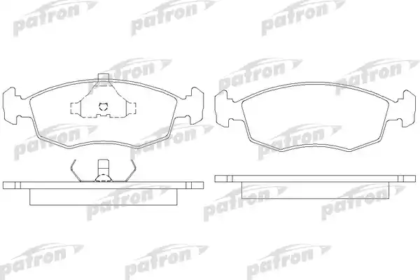 PATRON (PBP579) Колодки тормозные дисковые передн FORD: ESCORT IV 86-90, ESCORT V 91-92, ESCORT V кабрио 92-92, ESCORT VI 92-95, ESCORT VI кабрио 92-95, ESCORT VII 95-98, ESCORT VII кабрио