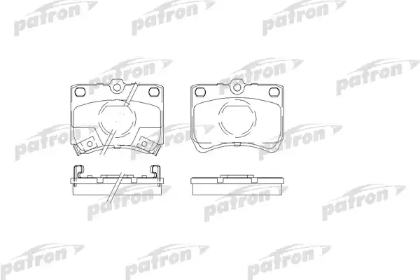 PATRON (PBP597) Колодки тормозные дисковые передн KIA: PRIDE 90-, PRIDE универсал 99-, MAZDA: 121 I 87-90