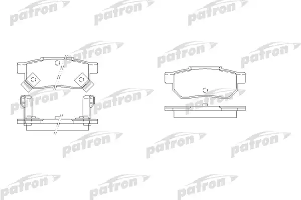 PATRON (PBP621) Колодки тормозные дисковые задн HONDA: CIVIC IV 91-95, CIVIC IV Fastback 94-97, CIVIC IV Hatchback 91-95, CIVIC IV купе 94-96, CIVIC V 95-01, CIVIC V Aerodeck 98-01, CIVIC