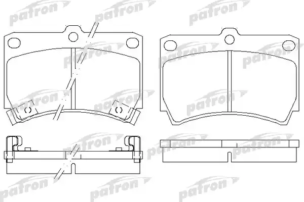 PATRON (PBP715) Колодки тормозные KIA Rio (00-02) MAZDA 121 (90-96),323 (90-96-) передние (4шт.) PATRON