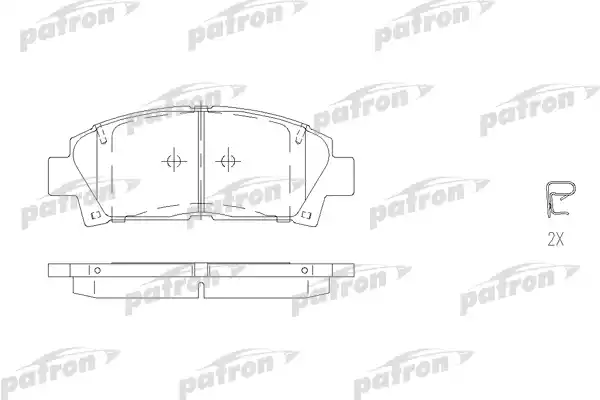 PATRON (PBP928) Колодки тормозные дисковые передн TOYOTA: AVENSIS 99-03, AVENSIS Liftback 99-03, AVENSIS Station Wagon 99-03, CARINA E седан 94-97, MR 2 89-00