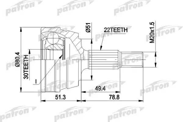 PATRON (PCV1096) ШРУС