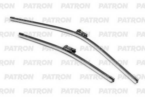 PATRON (PWB650HS) Щетки стеклоочистителя 65см + 46см к-кт плоская Push button 16mm VW Golf VII 12- SKODA Superb III PWB650HS