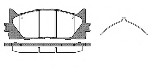 REMSA (123300) Колодки тормозные TOYOTA CAMRY/RAV 4 05- перед.