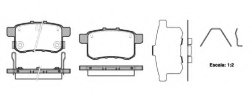 REMSA (133212) Колодки тормозные HONDA ACCORD 08- задн.