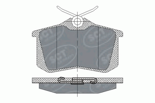 SCT (SP113) Колодки тормозные задн. AUDI A3/VW PASSAT