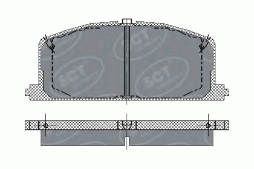SCT GERMANY (SP118) колод. торм.задн. TOYOTA COROLLA (E11)/(E10) 92-02/CAMRY (V1