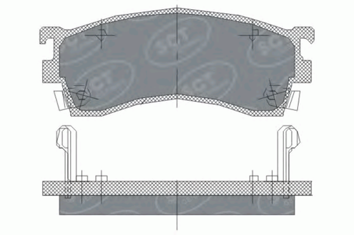 SCT GERMANY (SP125) колод. торм.задн. MAZDA 323/626/PREMACY 92-