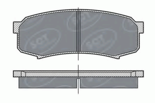 SCT (SP279) Колодки тормозные TOYOTA LAND CRUISER PRADO II/III задн. (компл. 4шт.)