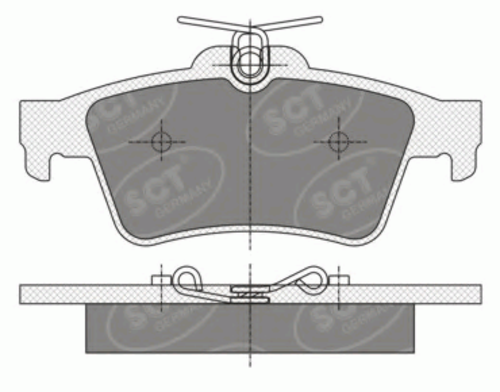 SCT (SP357) Колодки тормозные FORD/VOLVO FOCUS /KUGA/V50/S40/V40 13- задн. (компл. 4шт.)