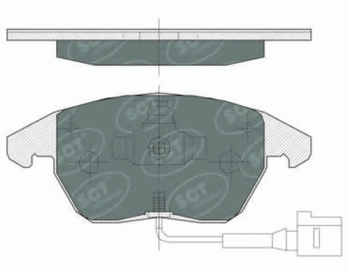 SCT (SP367) Тормозные колодки дисковые VAG PASSAT CC/POLO (компл. 4шт.)