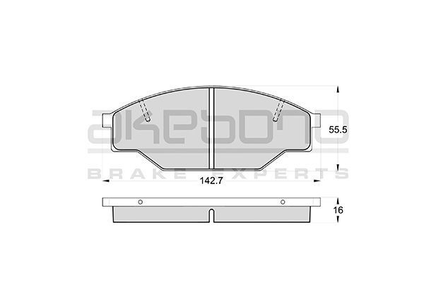 AKEBONO (AN267K) Колодки тормозные дисковые передние TOYOTA HIACE 2.0-2.7/2.4TD 4WD 95>