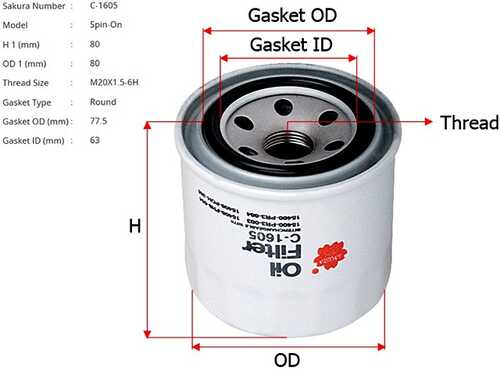 SAKURA (C1605) Фильтр масляный