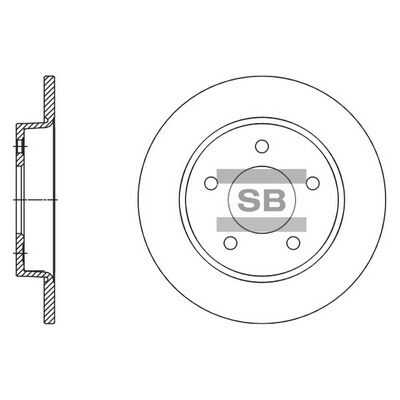 SANGSIN (SD4419) Диск тормозной задний MAZDA 3 (BK/BL) SD4419
