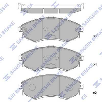 SANGSIN BRAKE (SP1048) Колодки тормозные передние SANGSIN BRAKE SP1048