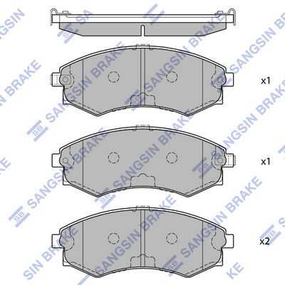 HI-Q (SP1054F) Колодки тормозные HYUNDAI SANTAMO передние