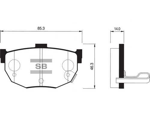 HI-Q (SP1062) Колодки тормозные HYUNDAI ELANTRA 00-/LANTRA 90-00/KIA CERATO 04- задние