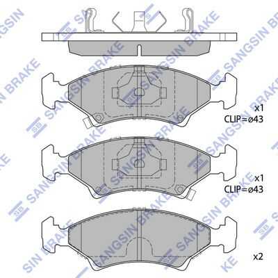 HI-Q (SP1063) Колодки тормозные KIA RETONA 97- перед.