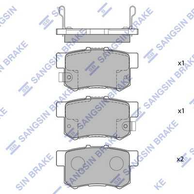 HI-Q (SP1076R) Колодки тормозные HAVAL H6 14-/HONDA ACCORD 90-/CIVIC 97-/CR-V II задние