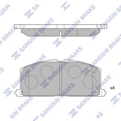 SANGSIN BRAKE (SP1105) Колодки тормозные передние SANGSIN BRAKE SP1105
