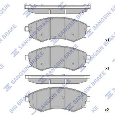 SANGSIN BRAKE (SP1111) Колодки тормозные передние SANGSIN BRAKE SP1111