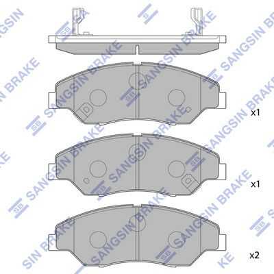 HI-Q (SP1118) Колодки тормозные KIA SPORTAGE -05 перед.