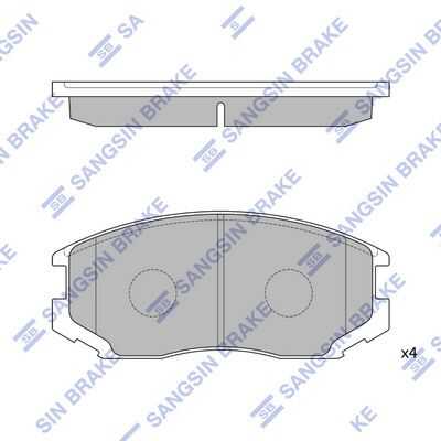 HI-Q (SP1142) Колодки тормозные MITSUBISHI COLT/GALANT/LANCER -03 перед.