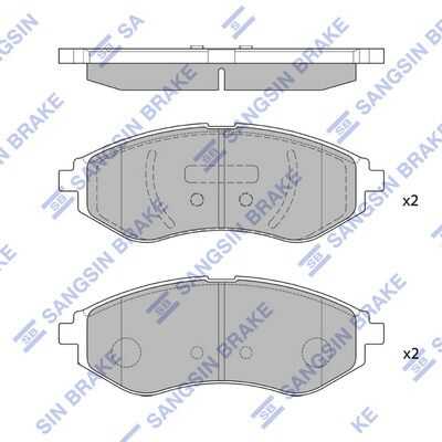 HI-Q (SP1158) Колодки тормозные CHEVROLET AVEO 1.2-1.4 06- передние