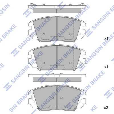 HI-Q (SP1182) Колодки тормозные HYUN/KIA SONATA NF/OPIRUS 05- передн.