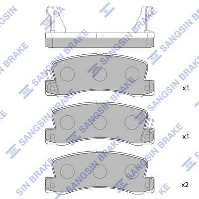 HI-Q (SP1208) Колодки тормозные TOYOTA COROLLA 84- зад.