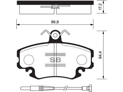 HI-Q (SP1243) Колодки тормозные RENAULT LOGAN 04-/SANDERO 08-/CLIO 91- передние без датчика
