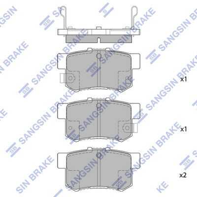 HI-Q (SP1368) Колодки тормозные HONDA ACCORD 90-/CIVIC 97-/CR-V II/FR-V/PRELUDE 92-00 задние