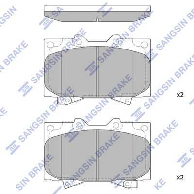 HI-Q (SP1379) Колодки тормозные TOYOTA LAND CRUISER 4.2D 90>98/4.2D/4.7 98> передние