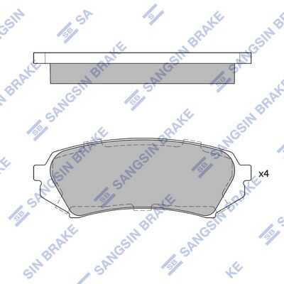SANGSIN (SP1380) Колодки торм. LEXUS LX470 98-08/TOYOTA LAND CRUISER 98-07 задние к-т