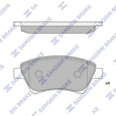 SANGSIN BRAKE (SP1413) Колодки тормозные передние SANGSIN BRAKE SP1413