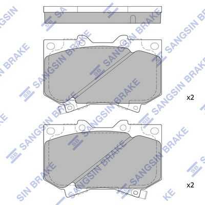 SANGSIN (SP1422) Колодки тормозные передние Toyota Land Cruiser 100 4.7i 32V/4.2TD 98 SP1422