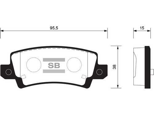 HI-Q (SP1503) Колодки тормозные TOYOTA COROLLA 00- задн.