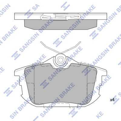 SANGSIN (SP1531) Колодки тормозные задние SP1531