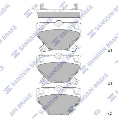 HI-Q (SP2044) Колодки тормозные TOYOTA CELICA 99-/COROLLA 00-/PRIUS 1.5 00-/YARIS 99- задние